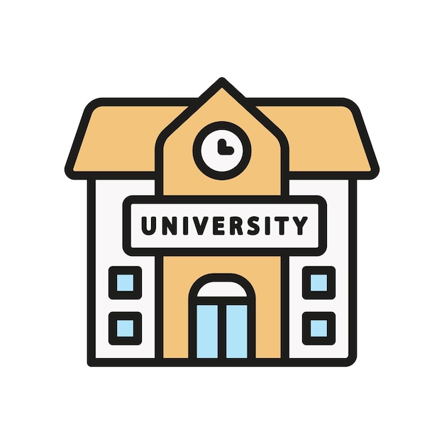 Plantillas de diseño vectorial de iconos universitarios simples y modernas