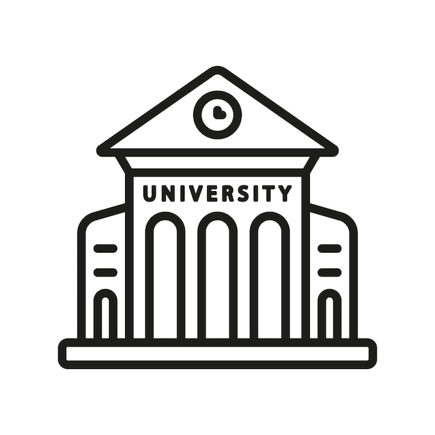 Plantillas de diseño vectorial de iconos universitarios simples y modernas