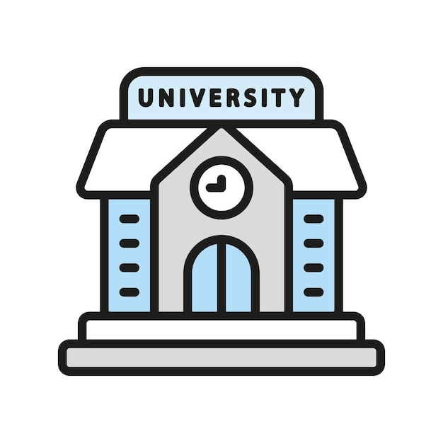 Plantillas de diseño vectorial de iconos universitarios simples y modernas