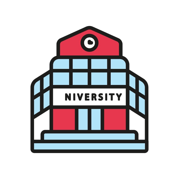 Plantillas de diseño vectorial de iconos universitarios simples y modernas