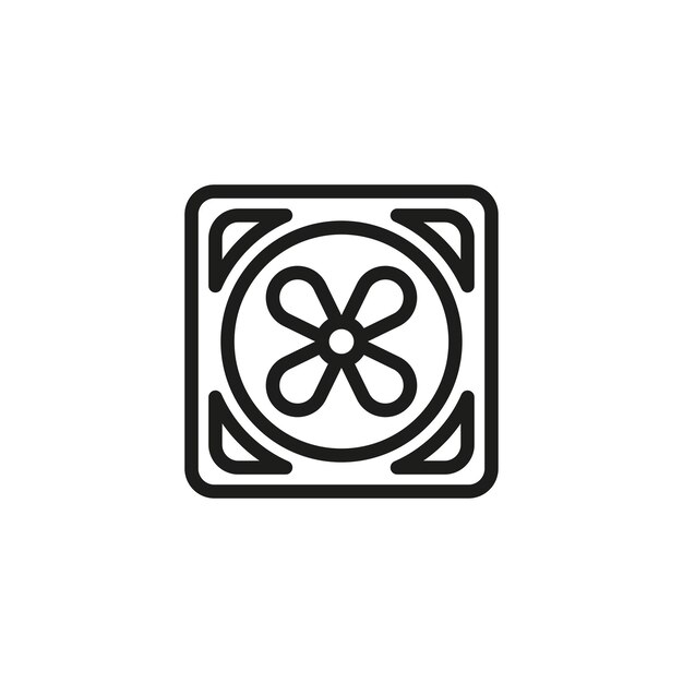 Las plantillas de diseño vectorial de iconos de ventiladores son simples y modernas