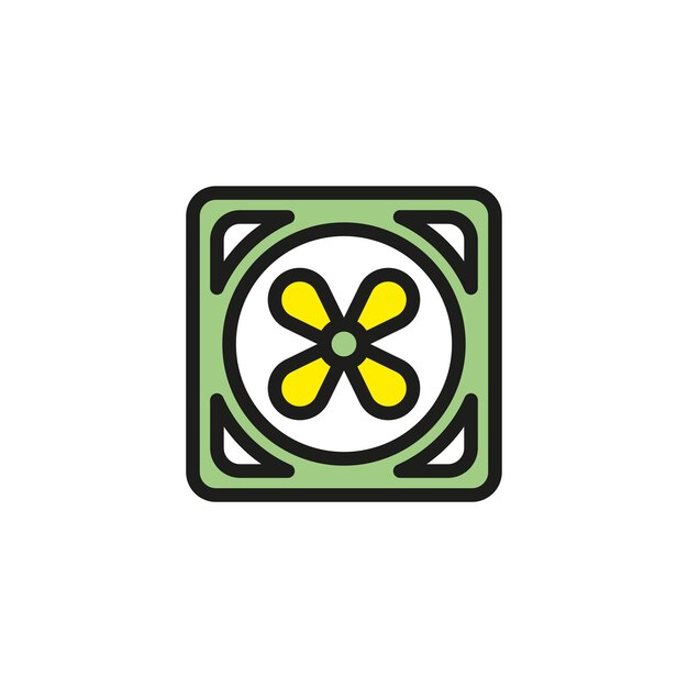 Las plantillas de diseño vectorial de iconos de ventiladores son simples y modernas