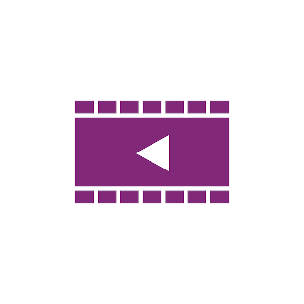 Las plantillas de diseño vectorial de íconos de video son simples y modernas