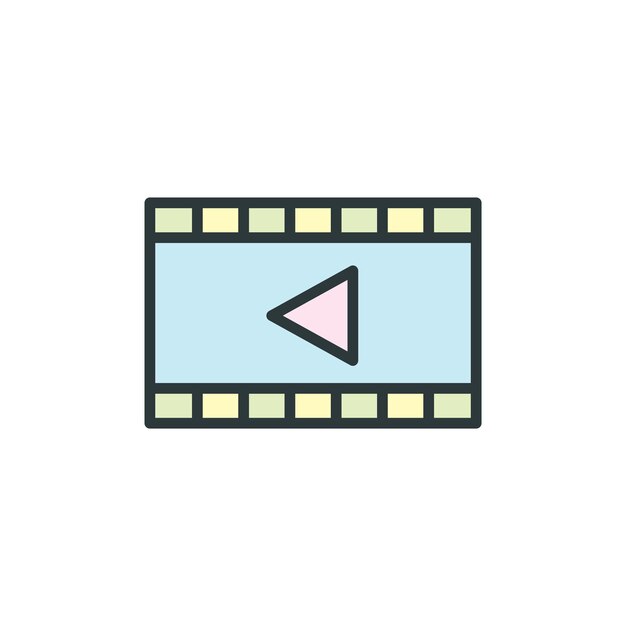 Las plantillas de diseño vectorial de íconos de video son simples y modernas