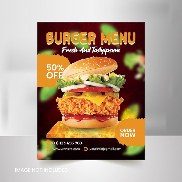 Plantillas de diseño de volante de restaurante de menú de comida diseño de banner de cartel de comida