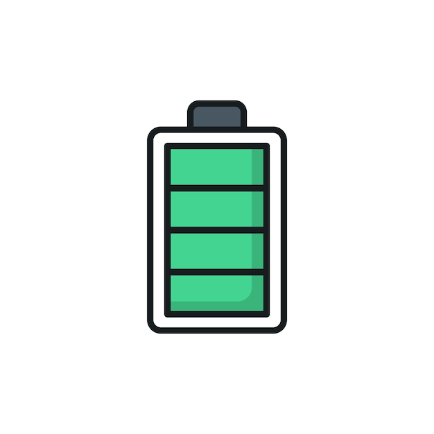 Las plantillas de elementos de diseño vectorial de íconos de batería son simples