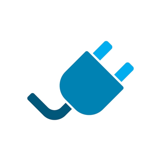 Plantillas de elementos de diseño vectorial de íconos de enchufe simples