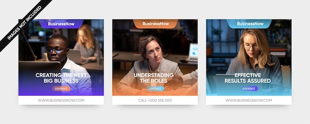 Plantillas empresariales modernas para publicaciones en redes sociales