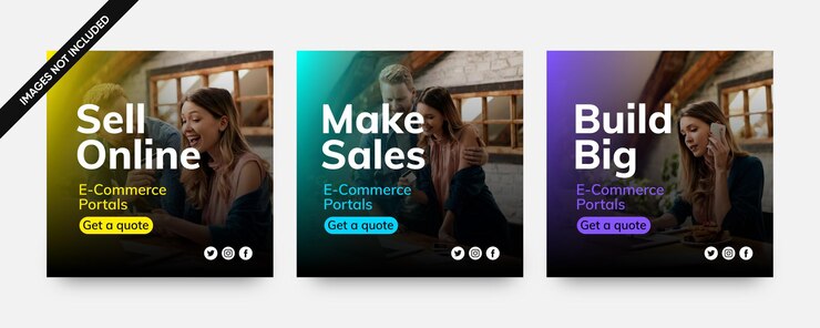 Vector plantillas empresariales modernas para publicaciones en redes sociales