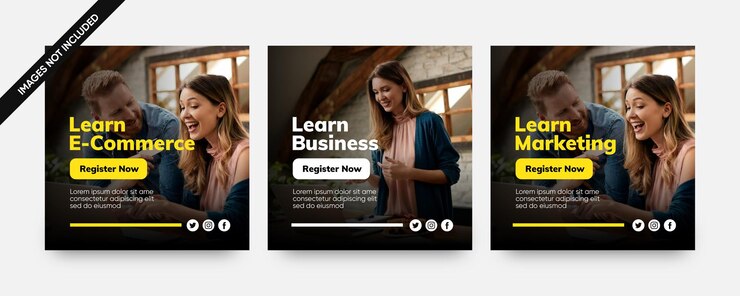Vector plantillas empresariales modernas para publicaciones en redes sociales