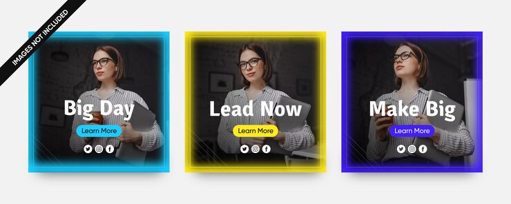 Vector plantillas empresariales modernas para publicaciones en redes sociales