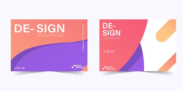 plantillas de estilo de color de diseño plano de fondo de banner