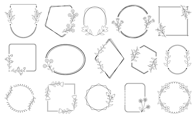 Vector plantillas florales para tarjetas de invitación invitación de boda de flores