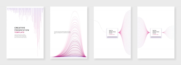 Plantillas de folleto mínimas. Elementos de infografía sobre fondo blanco.