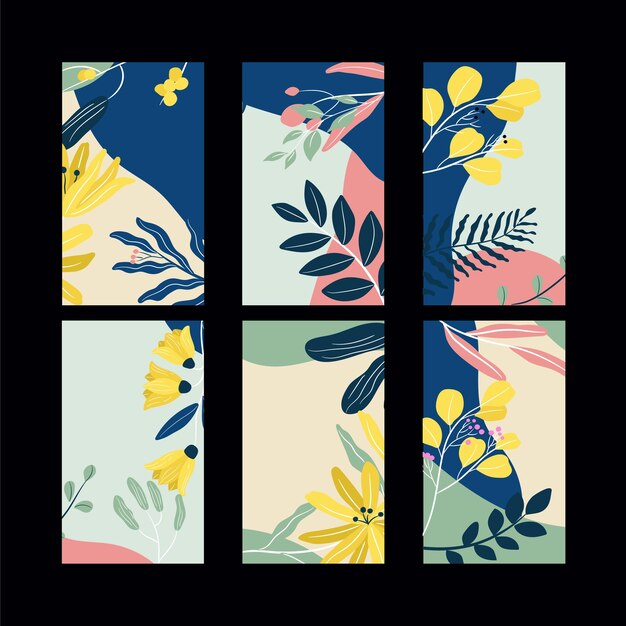 Las plantillas de fondo de las historias florales de Instagram