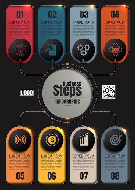 Plantillas de gráficos infográficos dinámicos presentaciones de negocios visualización de datos