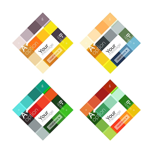 Plantillas de infografía de línea geométrica abstracta Fondo abstracto de negocio geométrico para opciones de número de diagrama de diseño de flujo de trabajo o diseño web