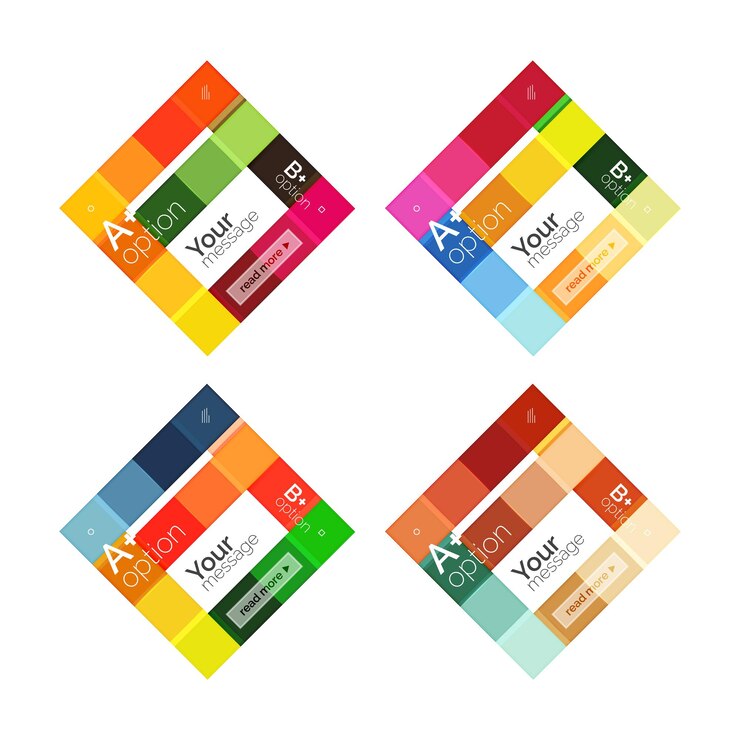 Vector plantillas de infografías de rayas de color vectorial