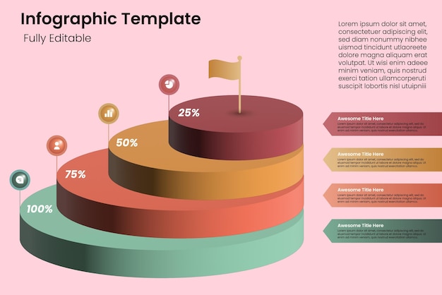 Plantillas infográficas de pasos profesionales