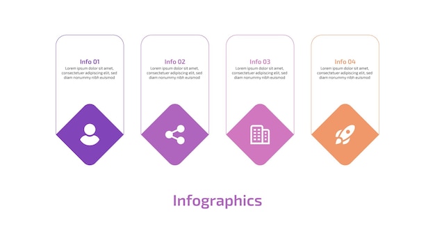 Plantillas infográficas de varios pasos para diagramas de flujo de negocios, etc.