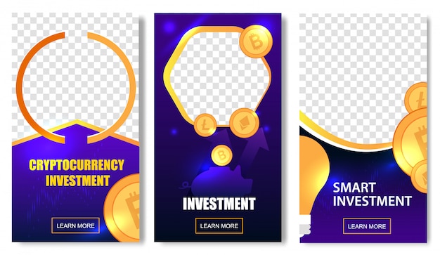 Plantillas de inversión en criptomoneda con monedas.