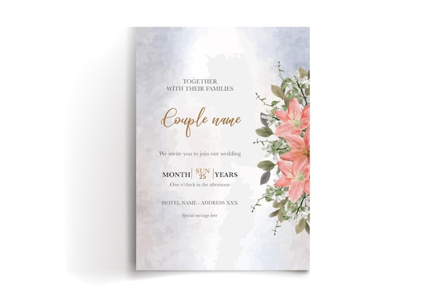 Plantillas de invitación de boda nupcial de ducha