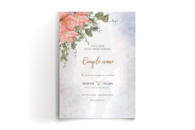 Plantillas de invitación de boda nupcial de ducha