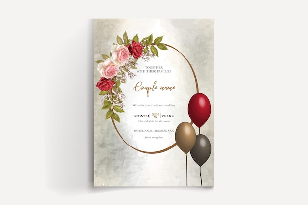 Plantillas de invitación de boda