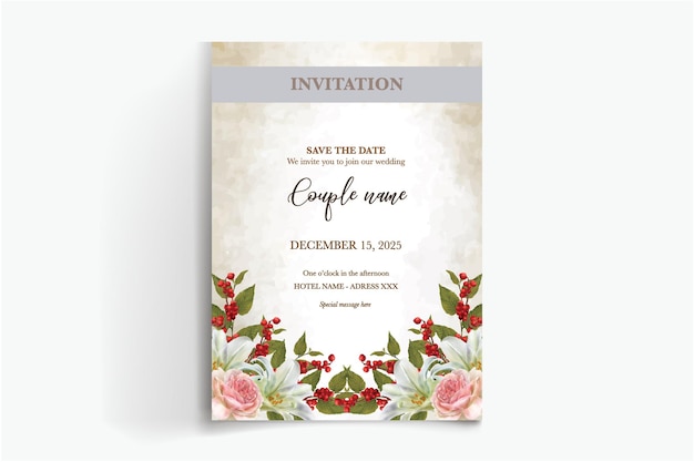 Plantillas de invitación de boda