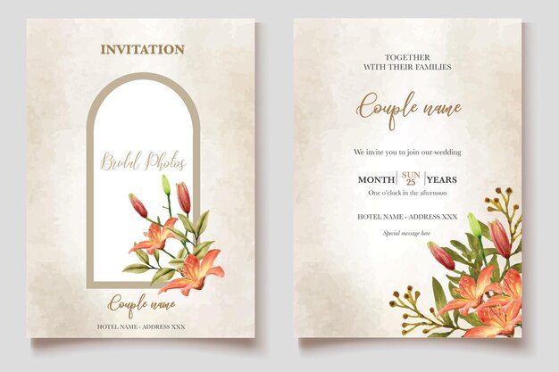 Plantillas de invitación de boda