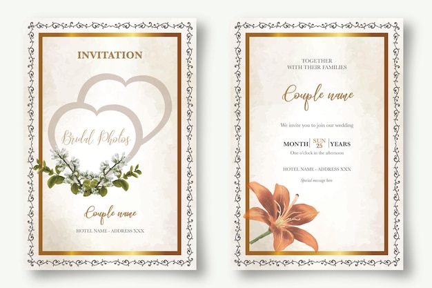 Plantillas de invitación de boda