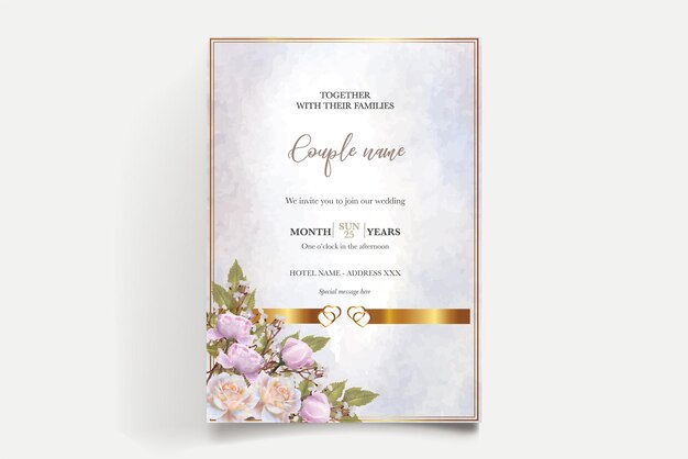 Plantillas de invitación de boda