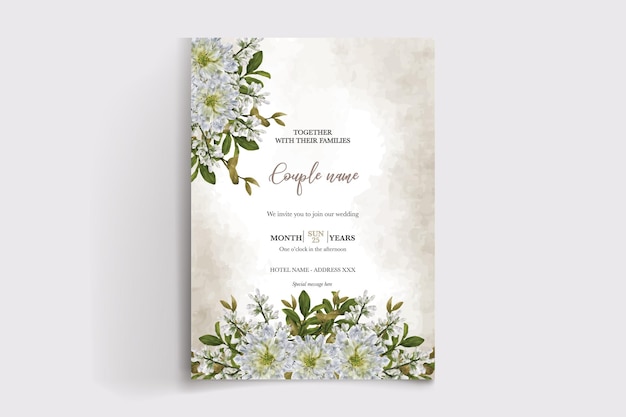 plantillas de invitación floral de boda