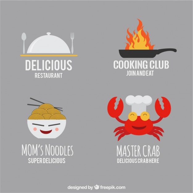 Plantillas de logos de restaurante divertidos