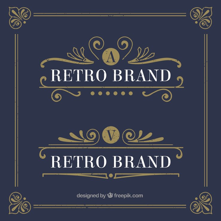 Vector plantillas de logos retro