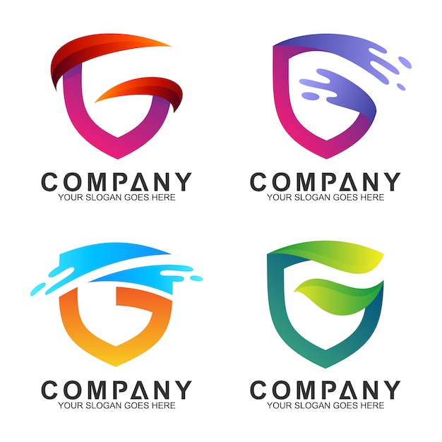 plantillas de logotipo de la empresa G carta