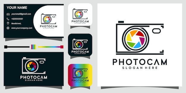 Plantillas de logotipo de fotografía vector premium