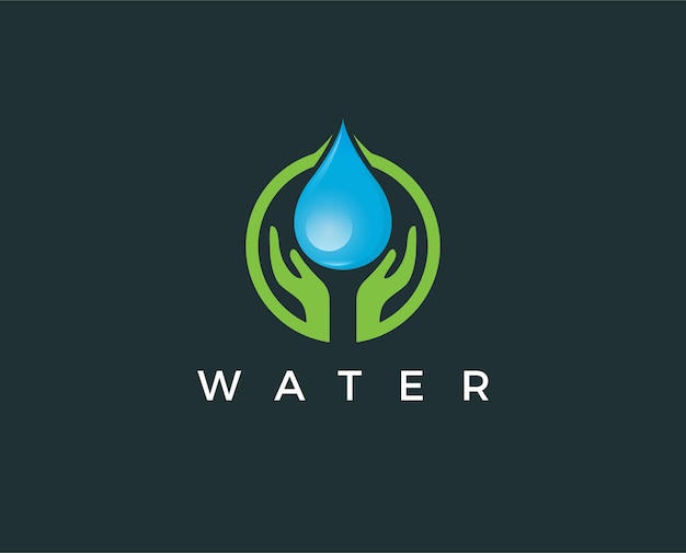 Plantillas de logotipo con gotas de agua