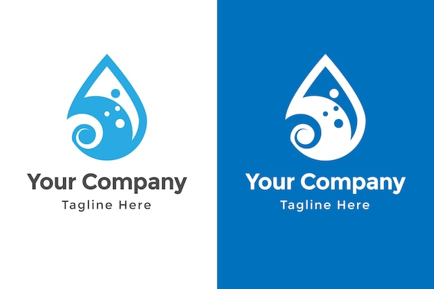 Plantillas de logotipo con gotas de agua