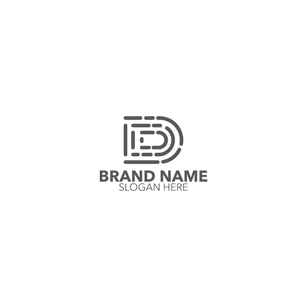 Las plantillas del logotipo de la letra D