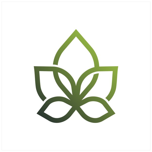 plantillas de logotipo de loto lineal vector floral logotipo lineal de loto diseño de contorno de flor de loto vector il