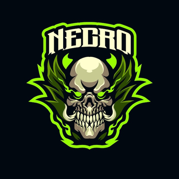 Plantillas de logotipo de mascota de calaveras de nigromante para juegos y equipos deportivos