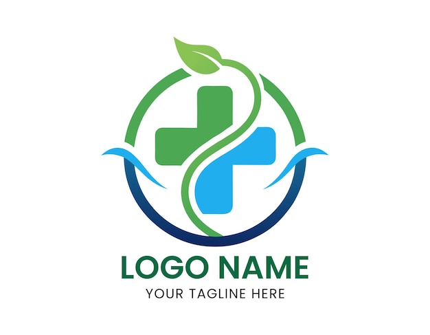 Plantillas de logotipos de atención médica y medicina limpias y minimalistas