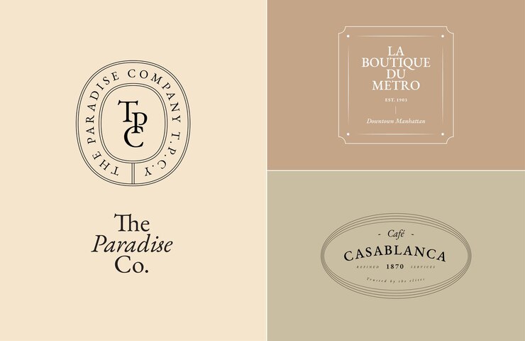 Plantillas de logotipos elegantes