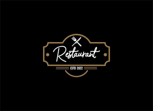 Plantillas de logotipos con elementos monogramados y adornos florecientes para restaurantes