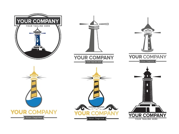 Plantillas de logotipos de faros