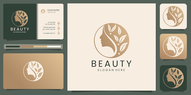 Plantillas de logotipos de flores elegantes y minimalistas y diseño de tarjetas de presentación