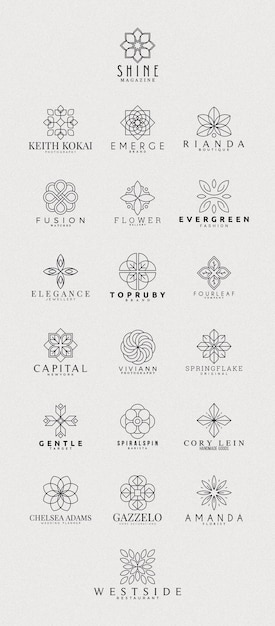 Plantillas de logotipos minimalistas EPS