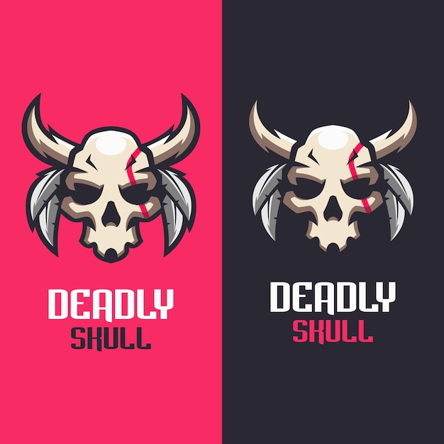 Plantillas de logotipos de Skull Deadly