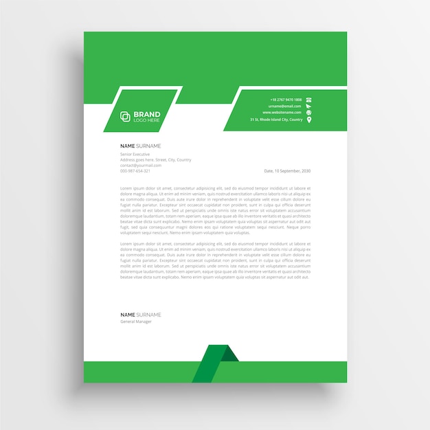 Plantillas de membrete de estilo empresarial para el diseño de su proyecto Plantilla de membrete